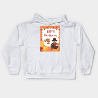 Happy Thanksgiving Turkey Kids Hoodie